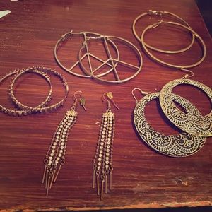 Glam large earrings bundle
